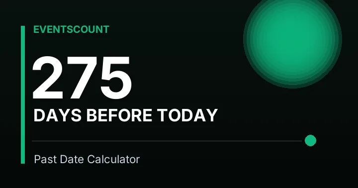 275 Days Before Today