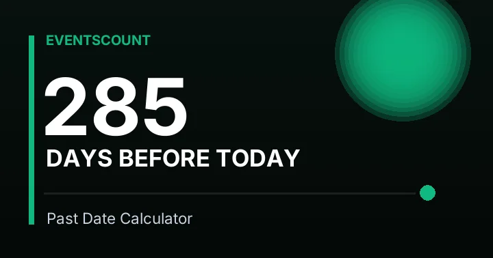 285 Days Before Today