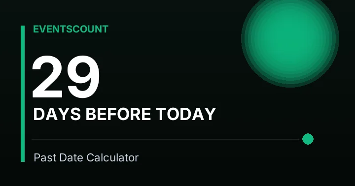 29 Days Before Today