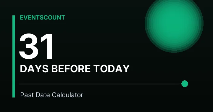 31 Days Before Today