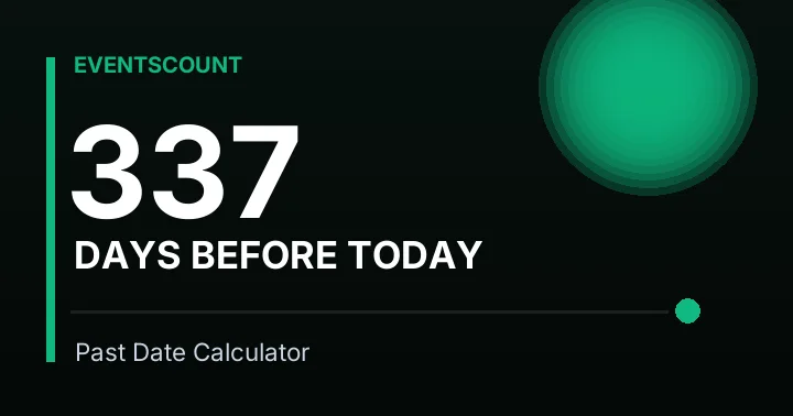 337 Days Before Today