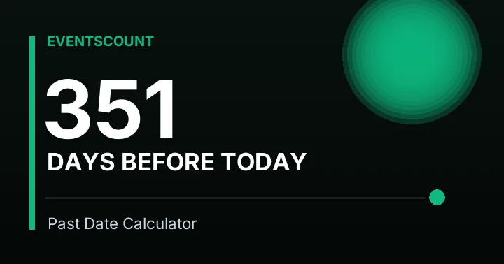 351 Days Before Today