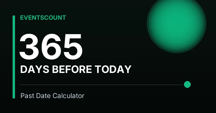 365 Days Before Today