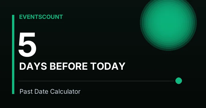 5 Days Before Today