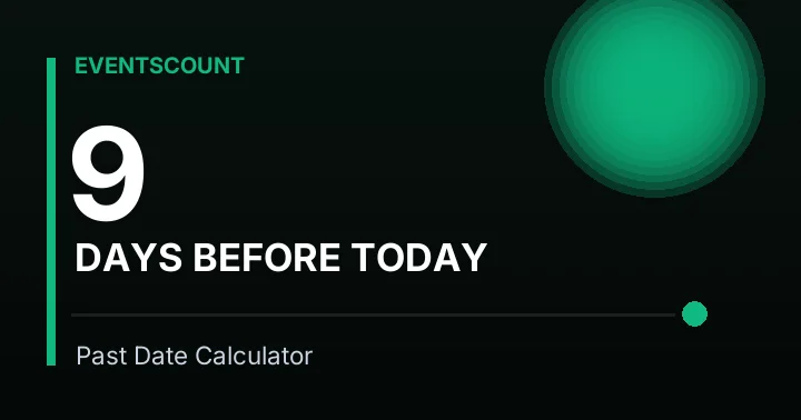 9 Days Before Today