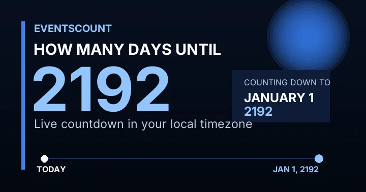 How Many Days Until 2192?