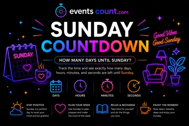 Sunday Countdown - How many days until Sunday