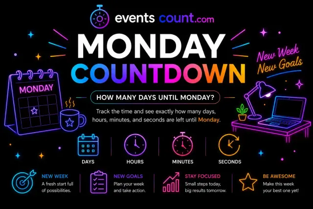 Monday Countdown - How many days until Monday