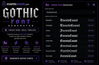 Gothic Font Generator