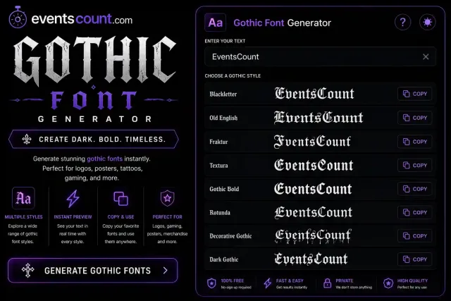Gothic Font Generator