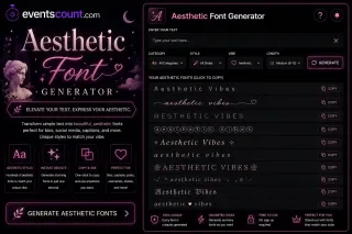 Aesthetic Font Generator