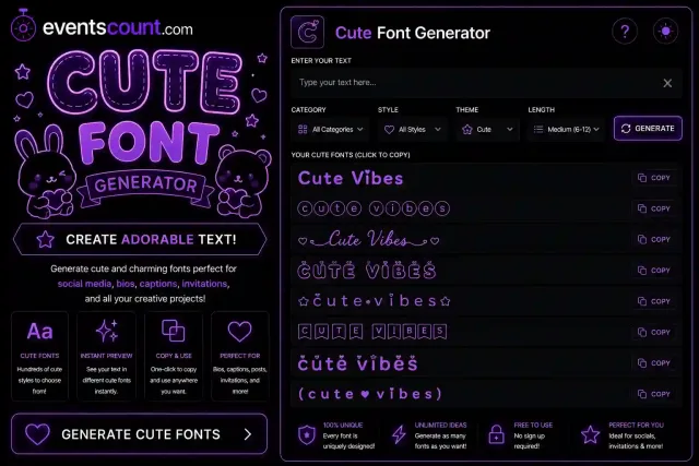 Cute Font Generator