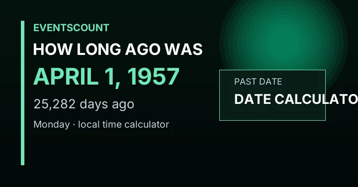 How Long Ago Was April 1, 1957?