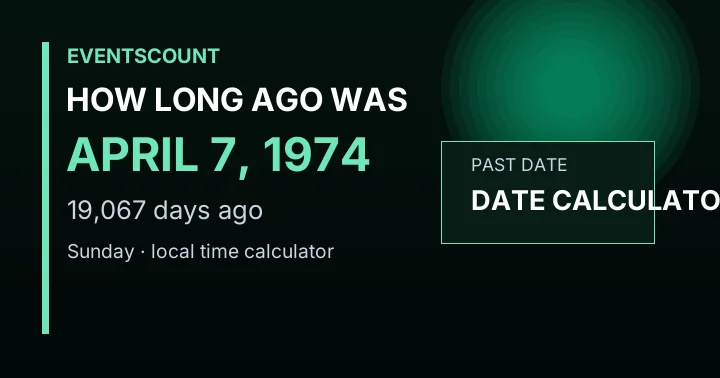 How Long Ago Was April 7, 1974?