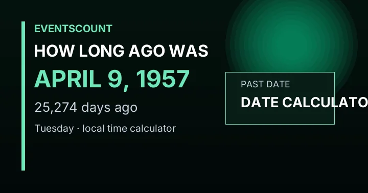 How Long Ago Was April 9, 1957?