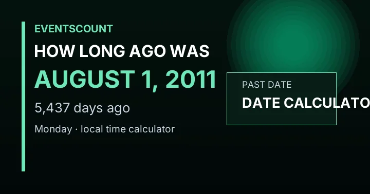 How Long Ago Was August 1, 2011?