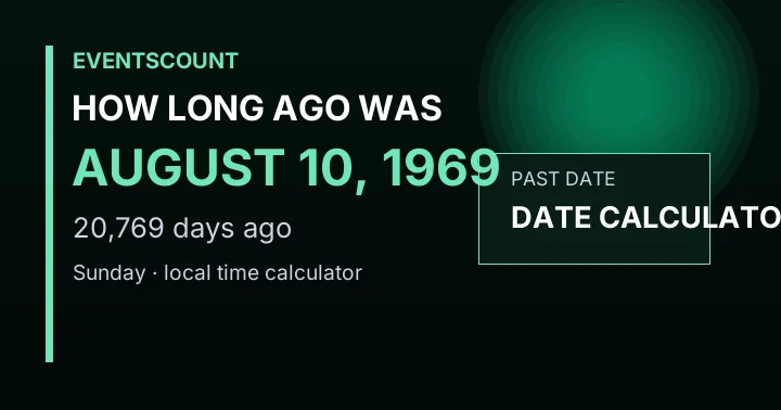 How Long Ago Was August 10, 1969?