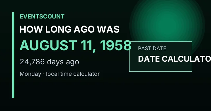 How Long Ago Was August 11, 1958?