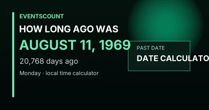 How Long Ago Was August 11, 1969?