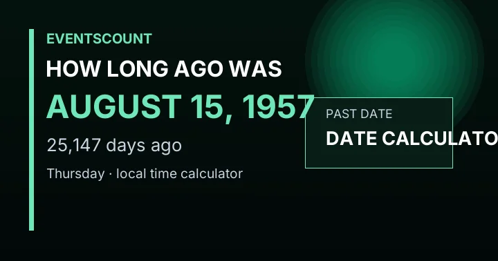 How Long Ago Was August 15, 1957?