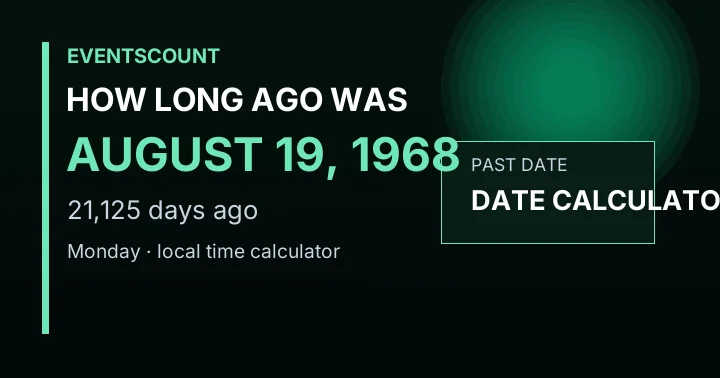 How Long Ago Was August 19, 1968?