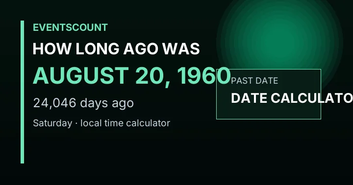 How Long Ago Was August 20, 1960?