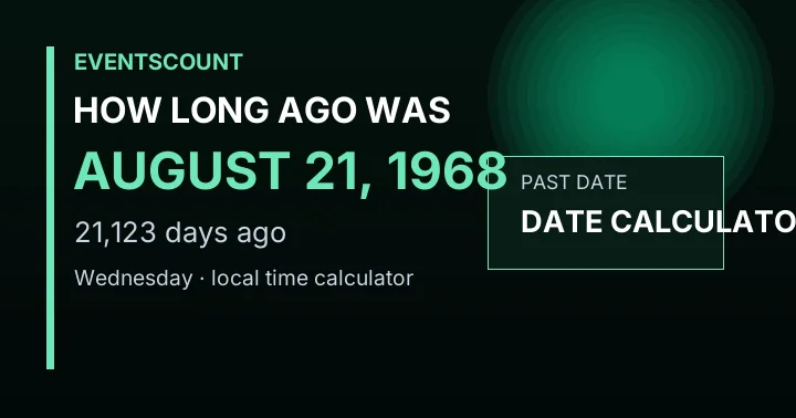 How Long Ago Was August 21, 1968?