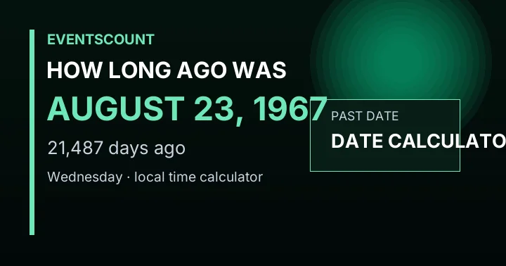 How Long Ago Was August 23, 1967?