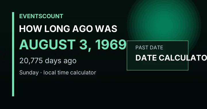 How Long Ago Was August 3, 1969?