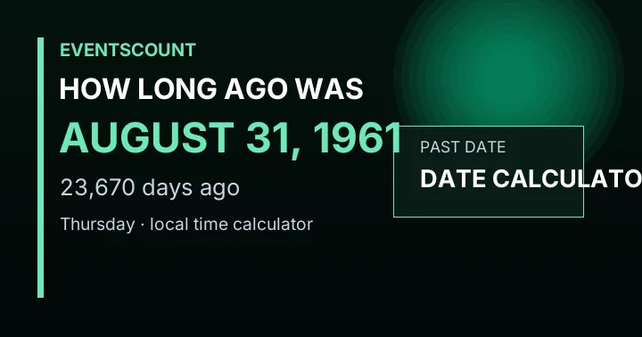 How Long Ago Was August 31, 1961?