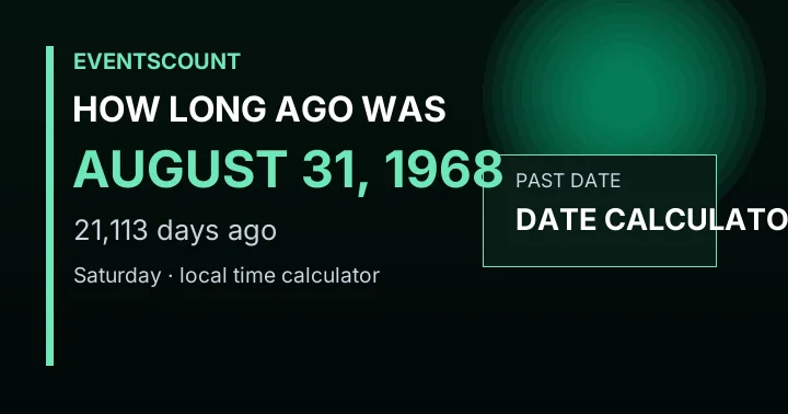 How Long Ago Was August 31, 1968?