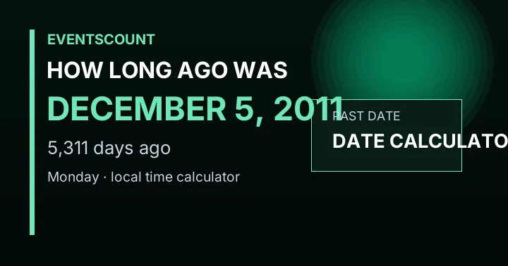 How Long Ago Was December 5, 2011?