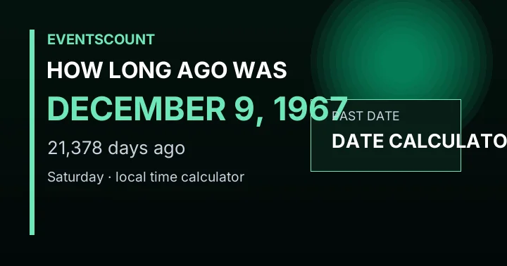 How Long Ago Was December 9, 1967?