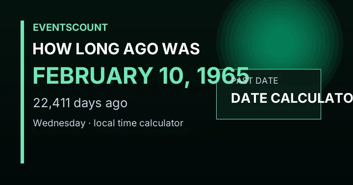 How Long Ago Was February 10, 1965?