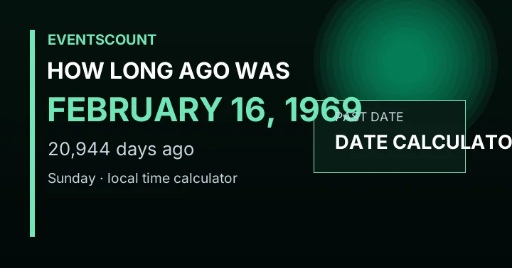 How Long Ago Was February 16, 1969?