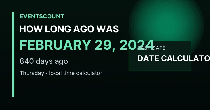 How Long Ago Was February 29, 2024?