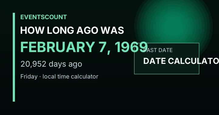 How Long Ago Was February 7, 1969?