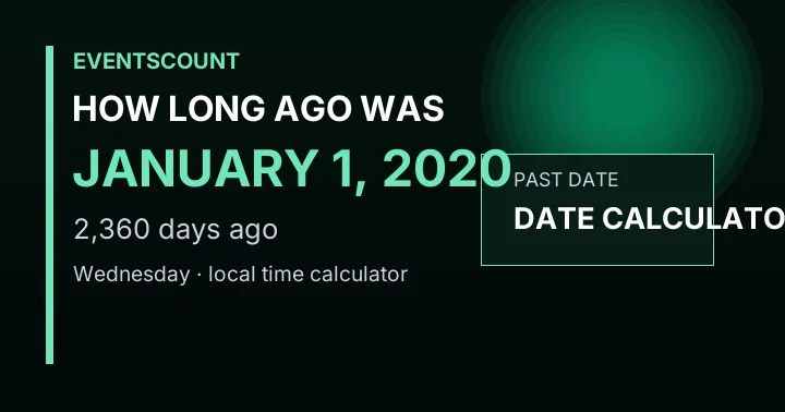 How Long Ago Was January 1, 2020?