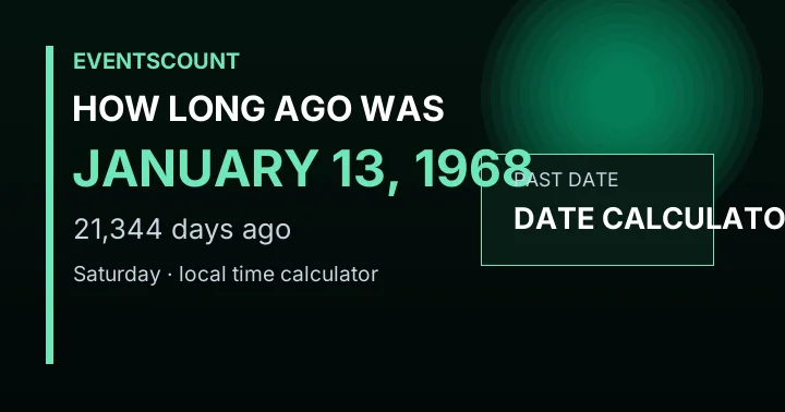 How Long Ago Was January 13, 1968?