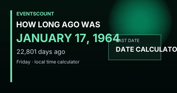 How Long Ago Was January 17, 1964?