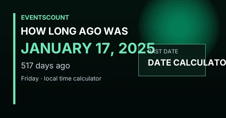 How Long Ago Was January 17, 2025?