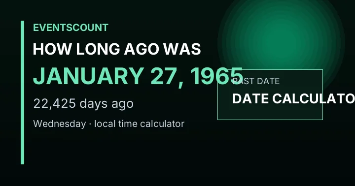 How Long Ago Was January 27, 1965?