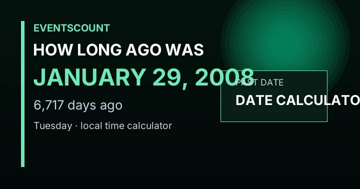 How Long Ago Was January 29, 2008?