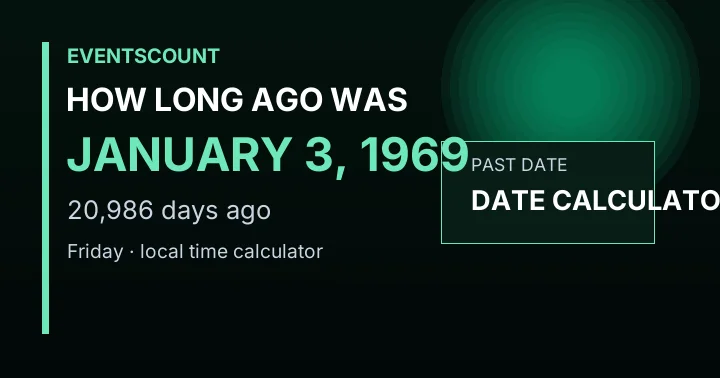 How Long Ago Was January 3, 1969?