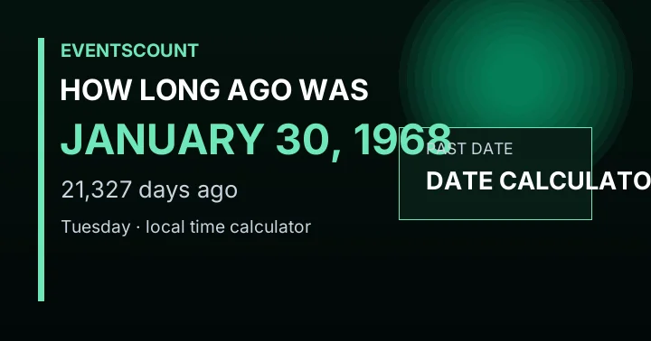How Long Ago Was January 30, 1968?