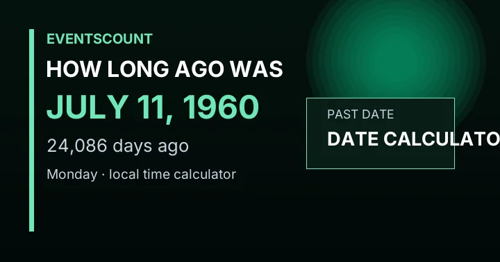 How Long Ago Was July 11, 1960?