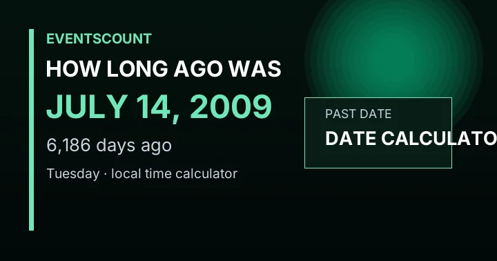 How Long Ago Was July 14, 2009?