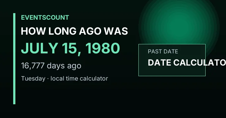 How Long Ago Was July 15, 1980?