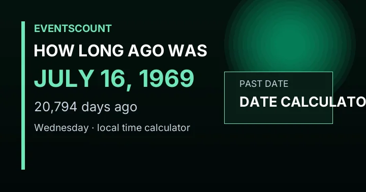 How Long Ago Was July 16, 1969?