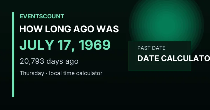 How Long Ago Was July 17, 1969?